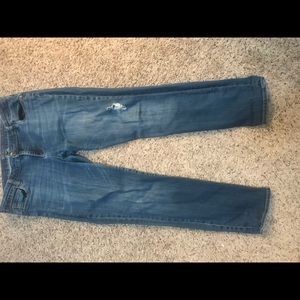 Slightly distressed jeans